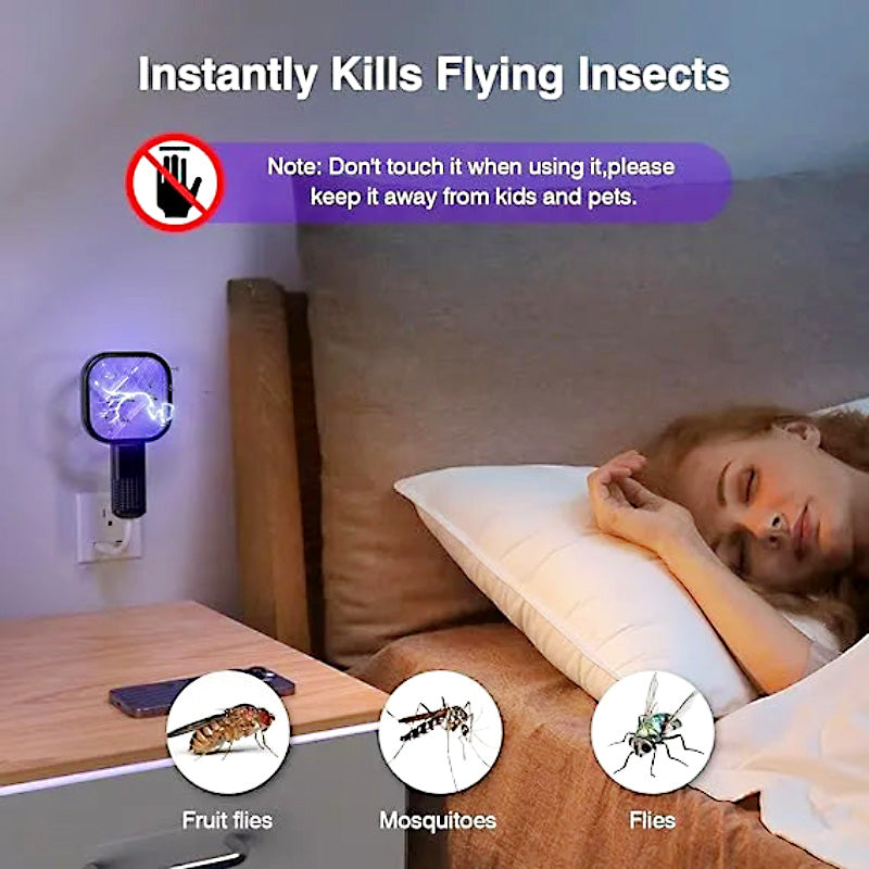 Mini 2-in-1 USB Electric Mosquito Racket & UV Bug Zapper Lamp – Portable Rechargeable Insect Killer