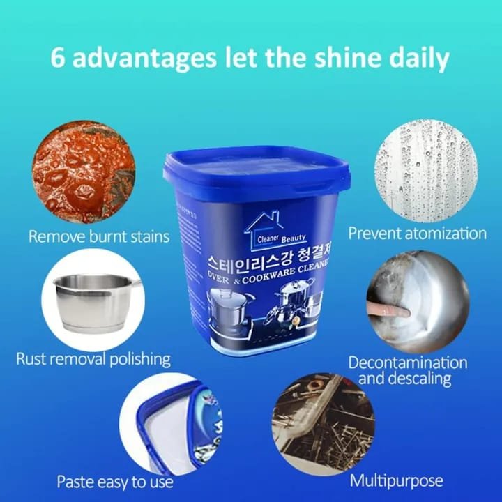 Powerful Stainless Steel Cookware Cleaning Paste – 500g
