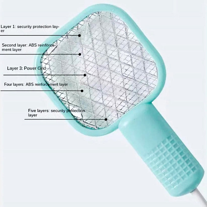 Mini 2-in-1 USB Electric Mosquito Racket & UV Bug Zapper Lamp – Portable Rechargeable Insect Killer