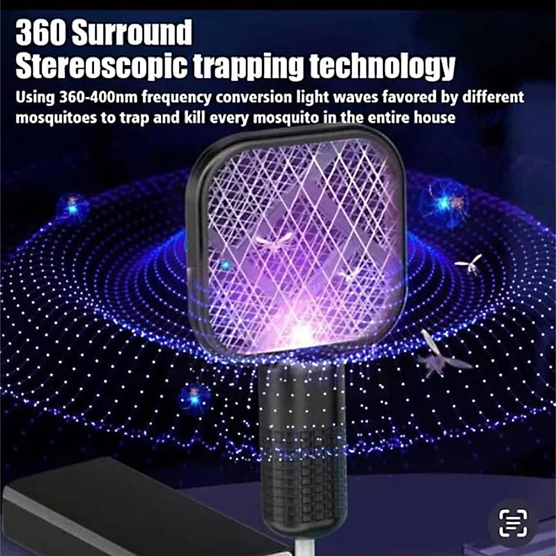 Mini 2-in-1 USB Electric Mosquito Racket & UV Bug Zapper Lamp – Portable Rechargeable Insect Killer