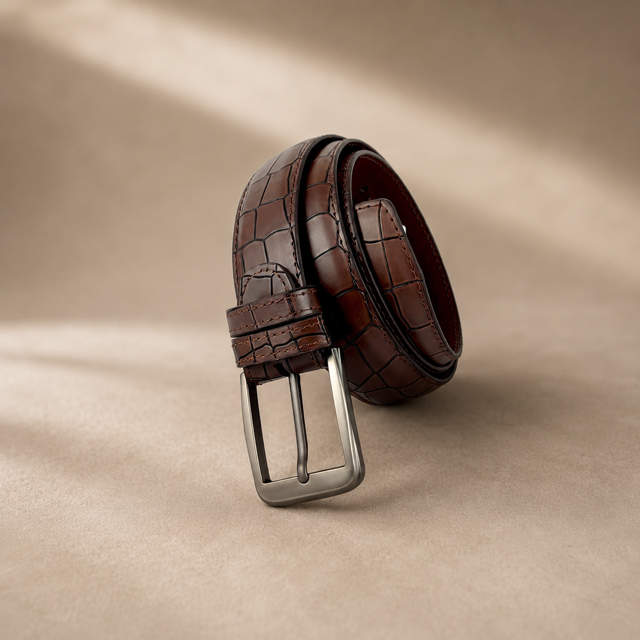 Premium Brown Leather Belt for Men BL-008 Brown