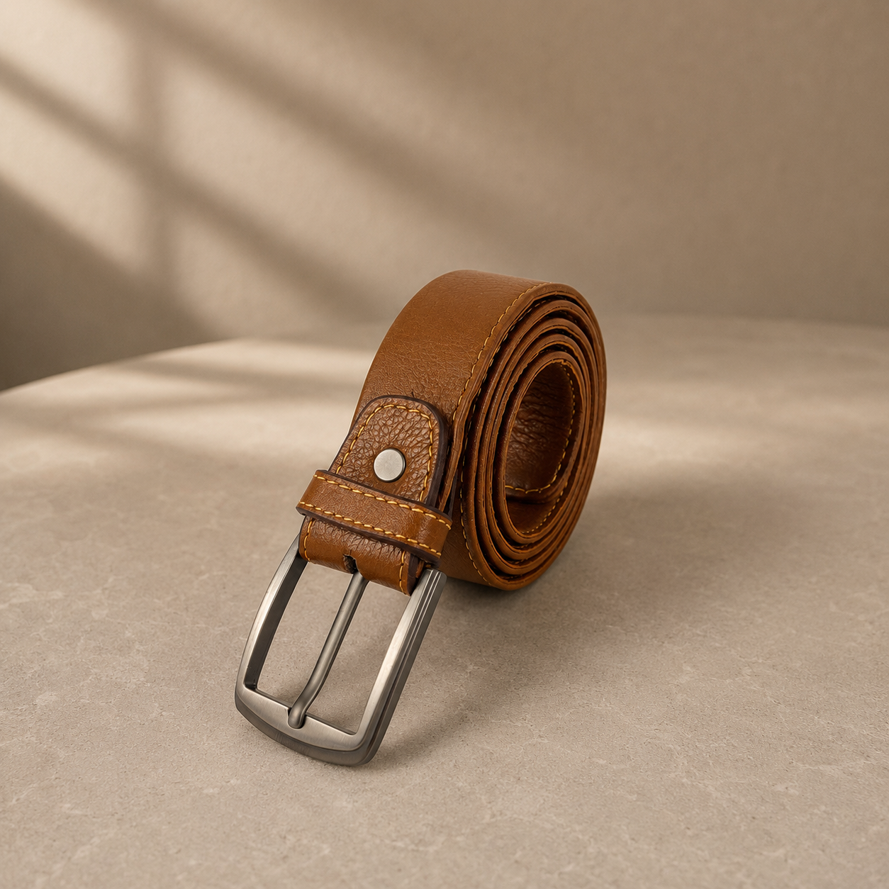Premium Brown Leather Belt for Men- BL-0010 Brown