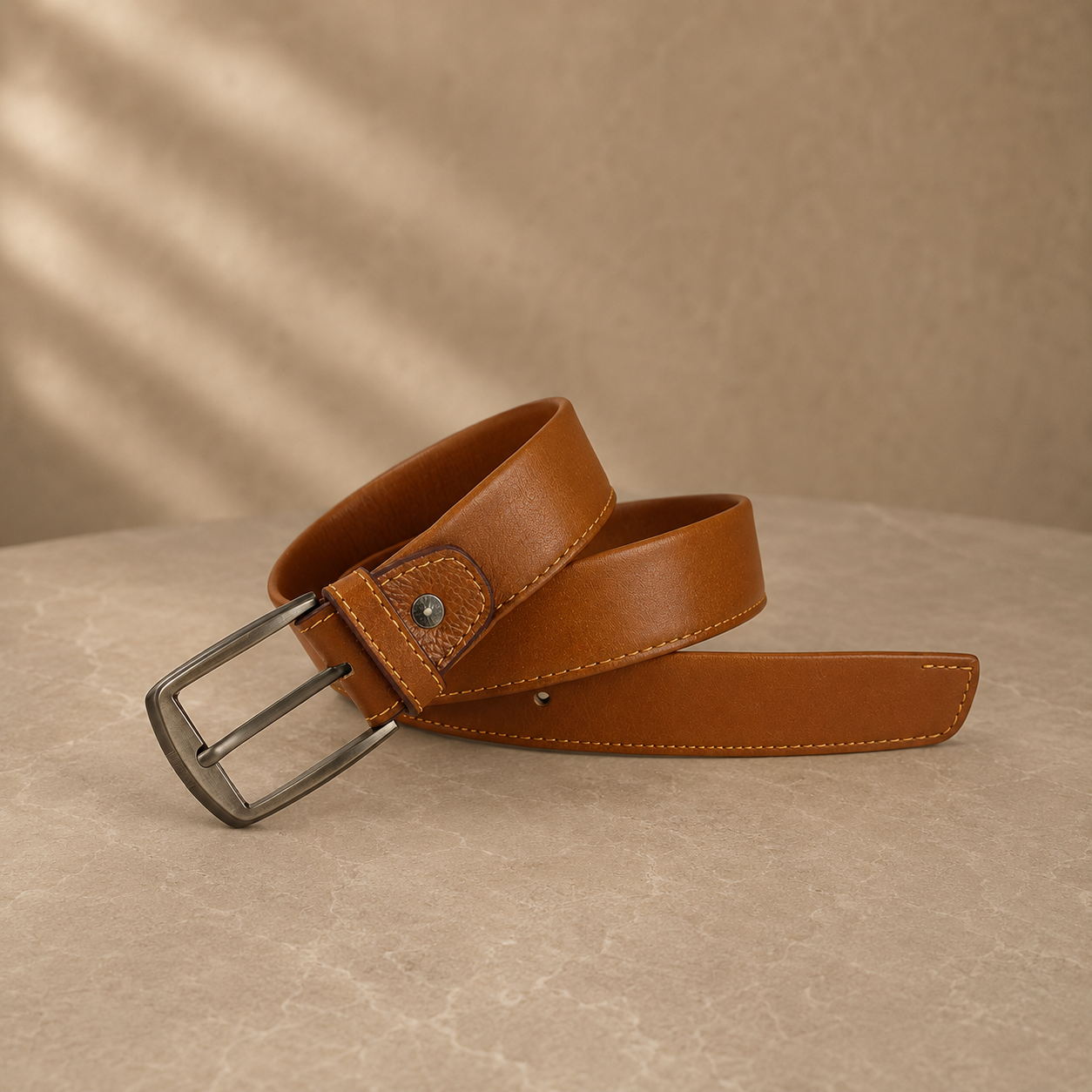 Premium Brown Leather Belt for Men- BL-0010 Brown