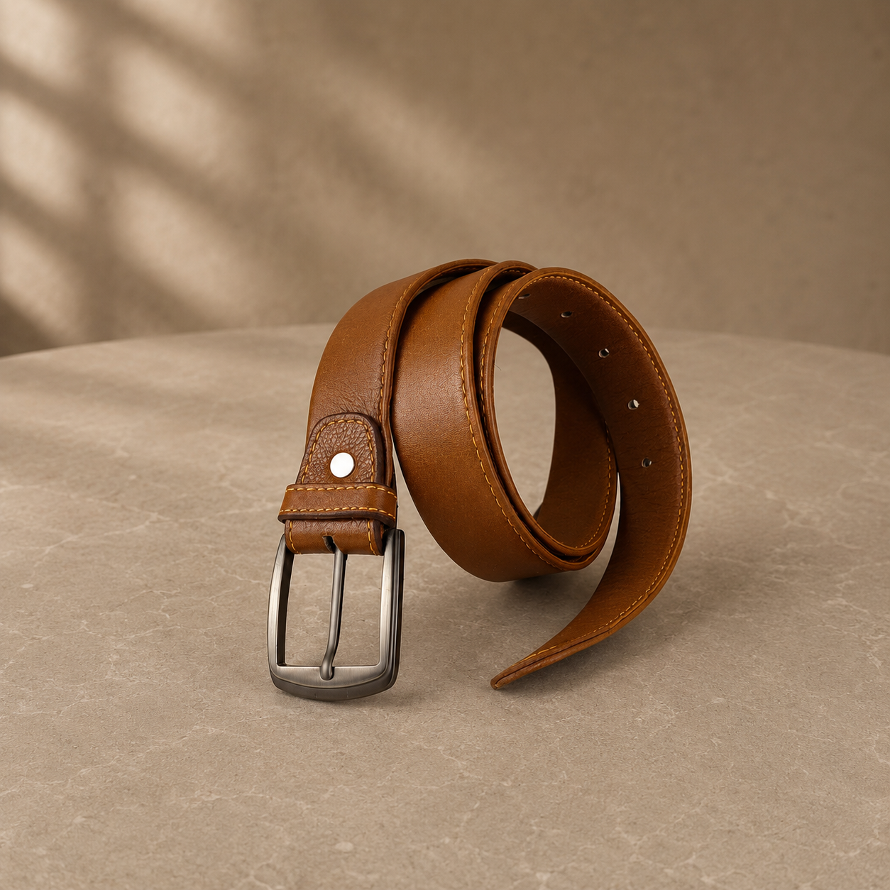 Premium Brown Leather Belt for Men- BL-0010 Brown