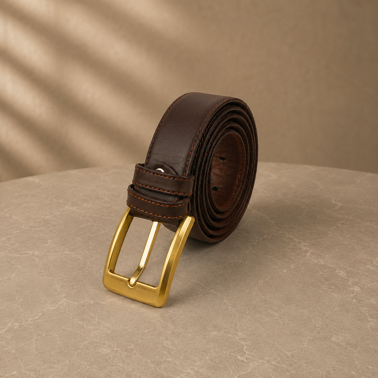 Premium Brown Leather Belt for Men- BL11 Brown