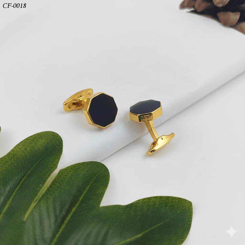 Gold Stone ONYX-Style Cufflink