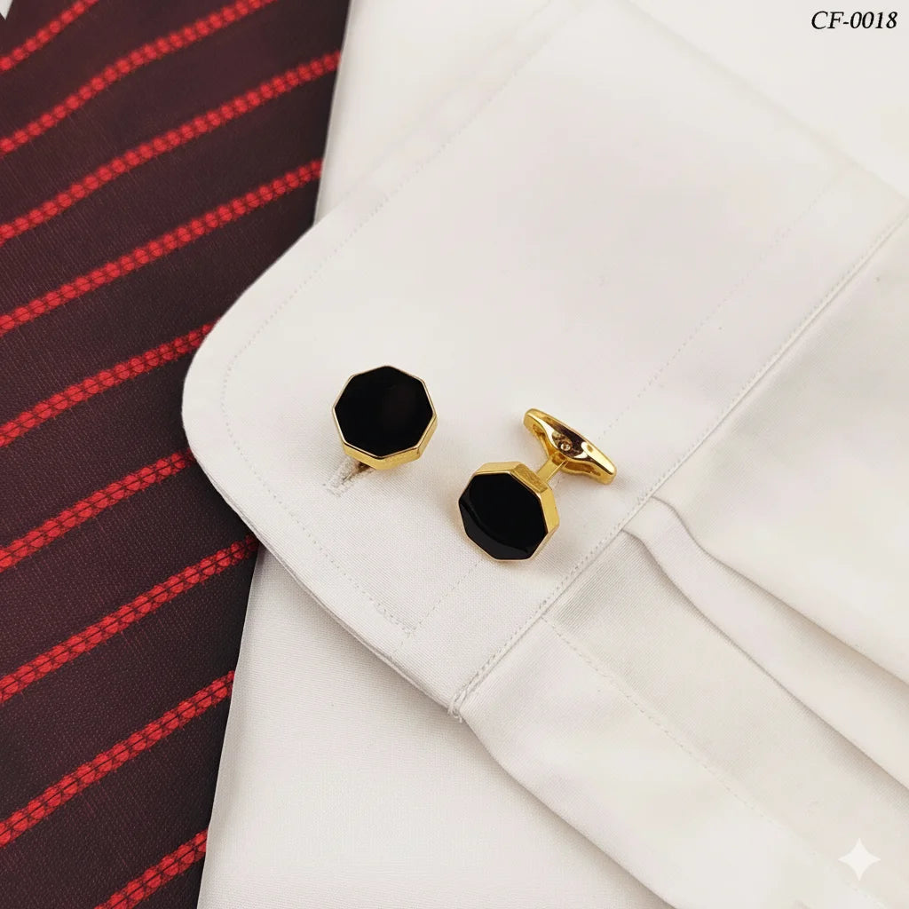 Gold Stone ONYX-Style Cufflink
