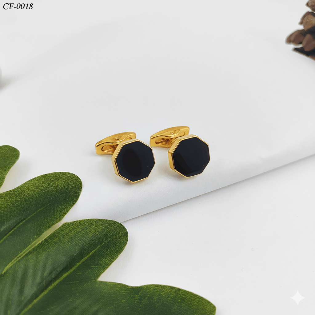 Gold Stone ONYX-Style Cufflink