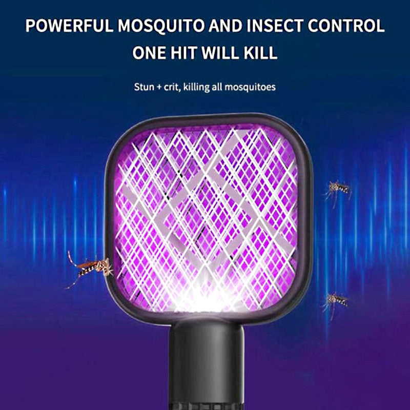 Mini 2-in-1 USB Electric Mosquito Racket & UV Bug Zapper Lamp – Portable Rechargeable Insect Killer