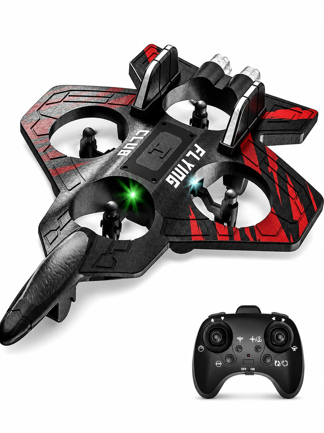 RC Flying Plane Drone – 2.4GHz Remote Control Aircraft with LED Lights & Stable Flight