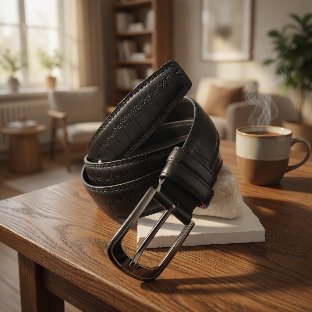 Premium Leather Belts BL-003 Black