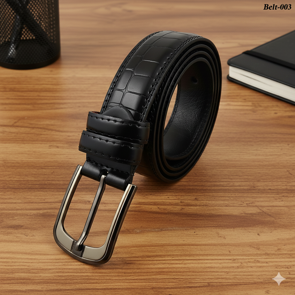 Premium Leather Belts BL-003 Black