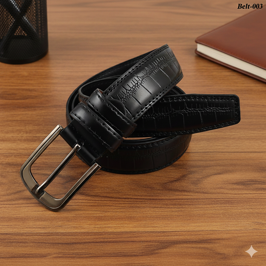 Premium Leather Belts BL-003 Black