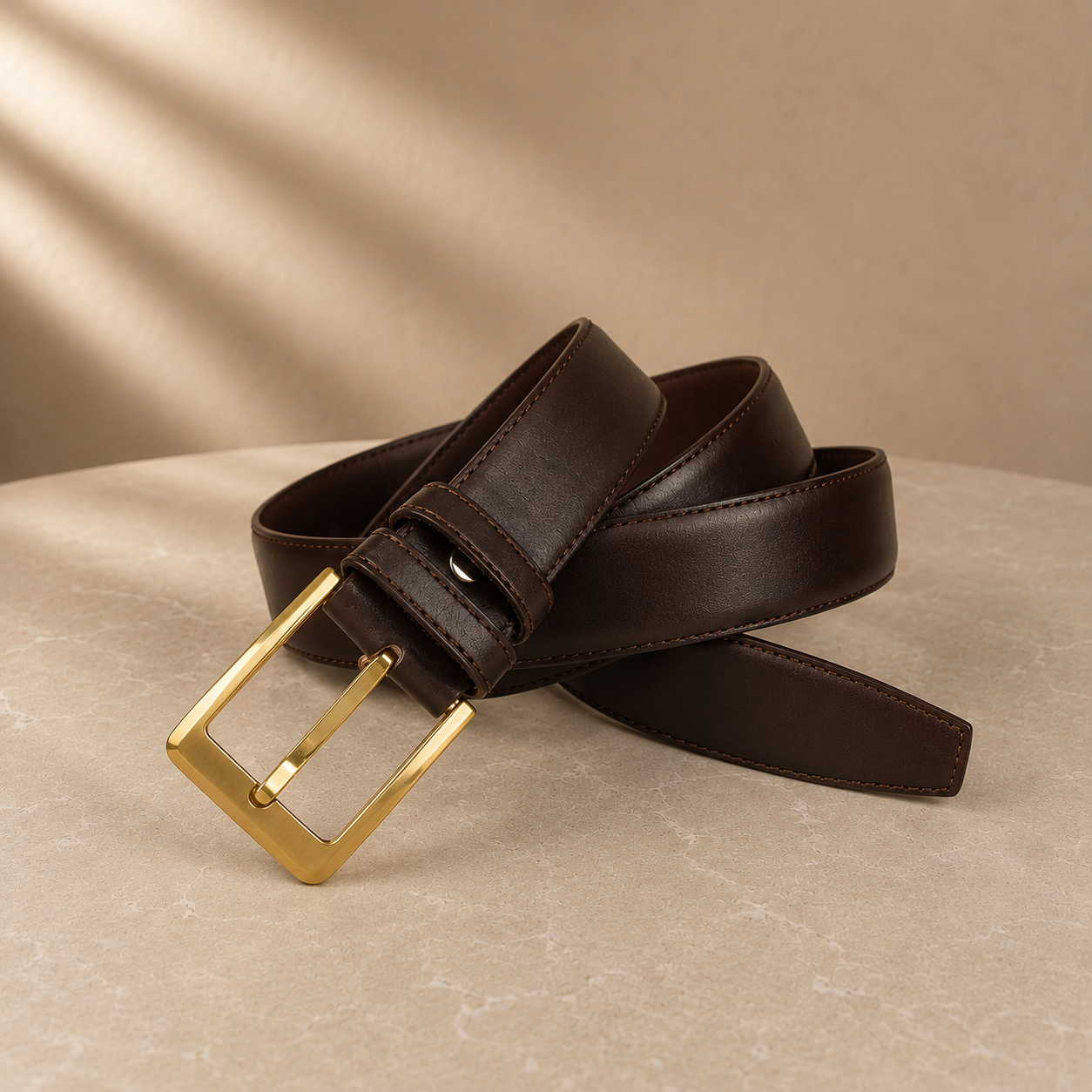Premium Brown Leather Belt for Men- BL11 Brown