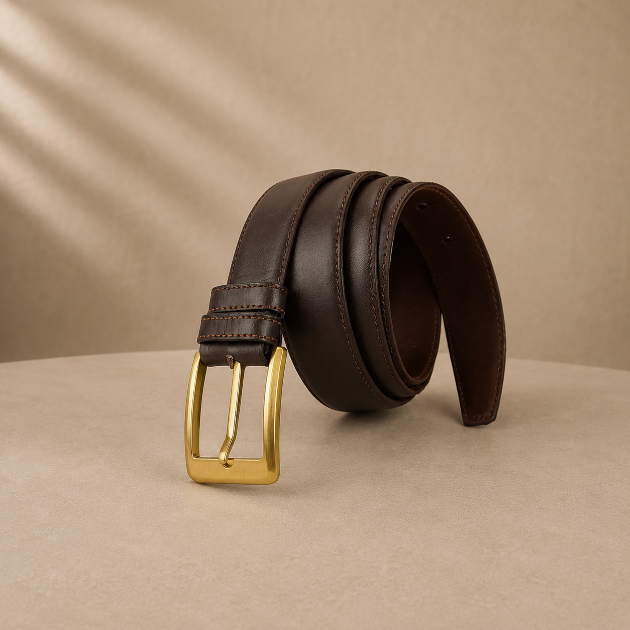 Premium Brown Leather Belt for Men- BL11 Brown