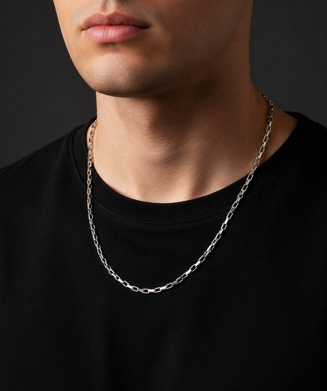 Premium Silver Chain Necklace For Mens