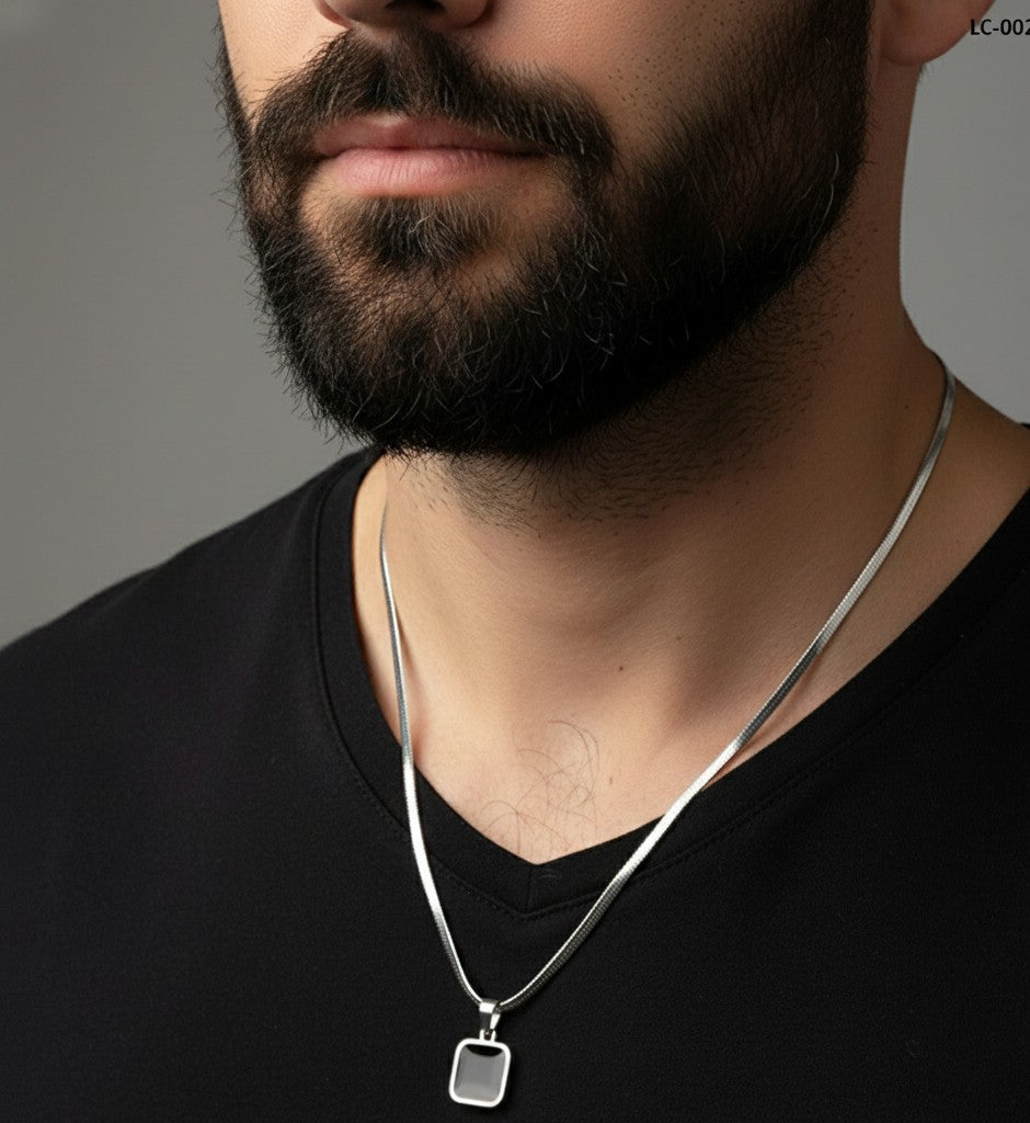 Sliver Square Chain Locket