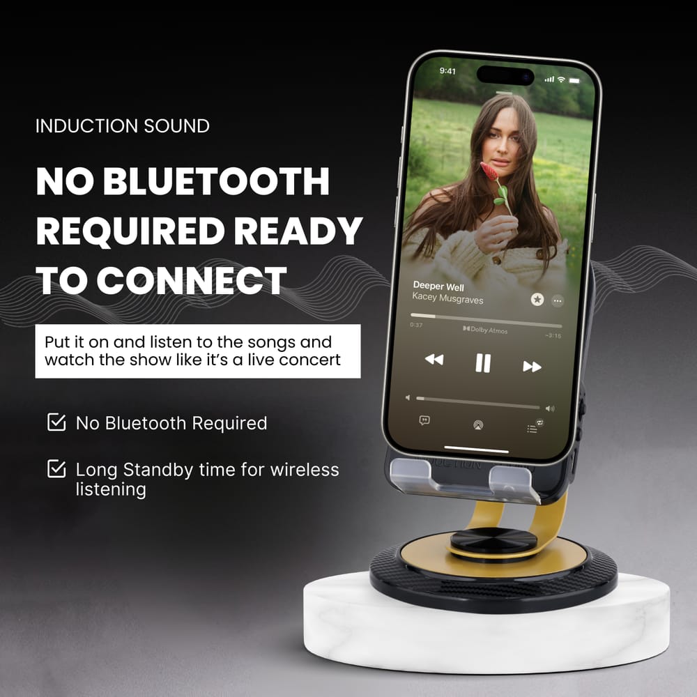 Bluetooth Mobile Phone Holder with Membrane Bass Speaker