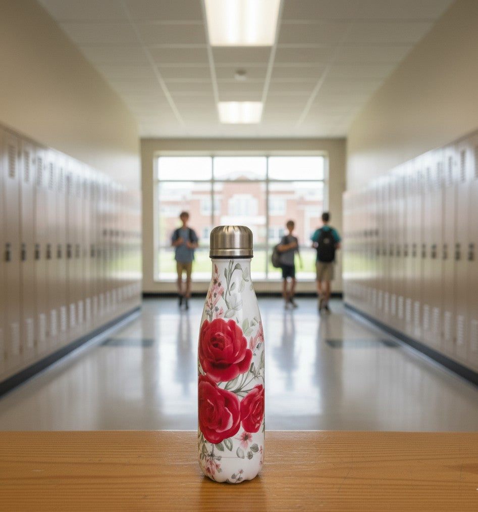 Stainless Printed Flower Botel 600ML