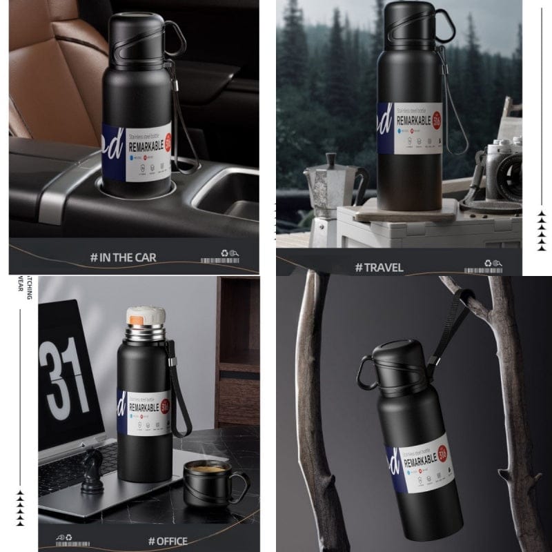 Durable and Long-Lasting: with cup This vacuum flask is crafted from high-quality 316 stainless steel,