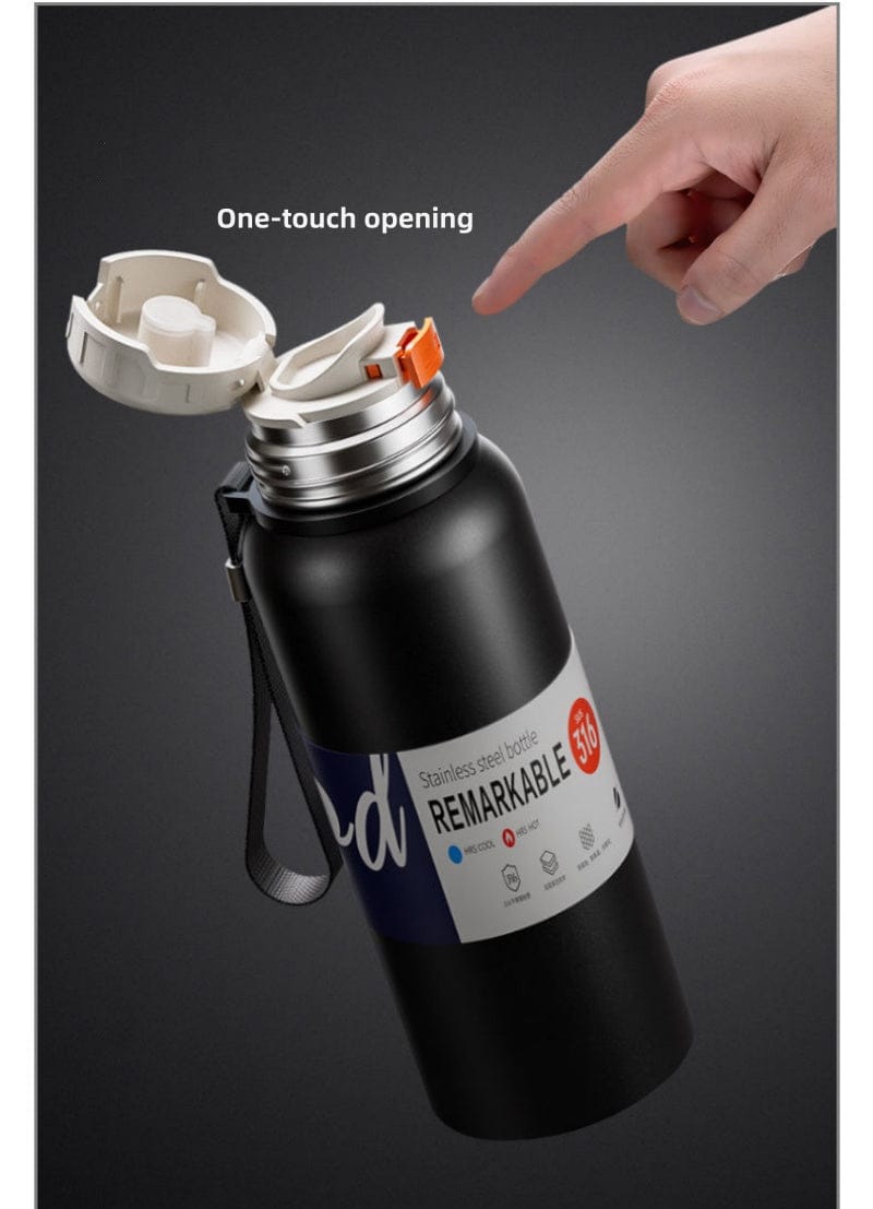 Durable and Long-Lasting: with cup This vacuum flask is crafted from high-quality 316 stainless steel,