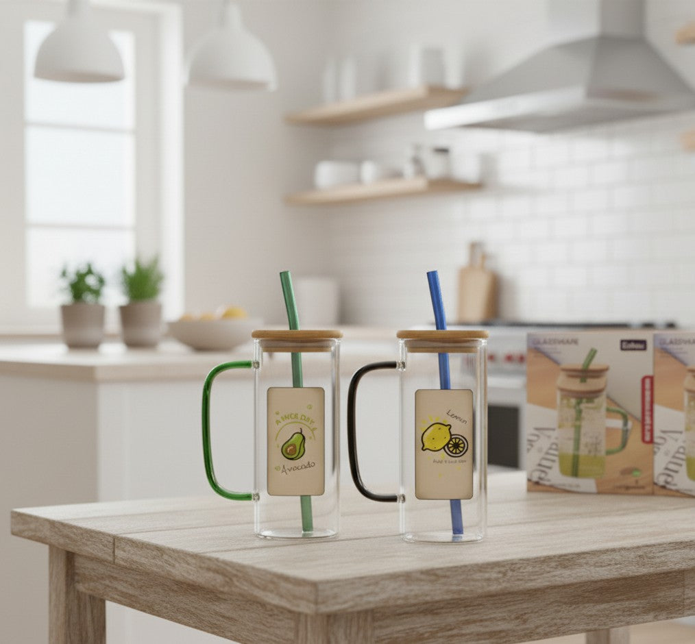 Square Sipper Glass Mug