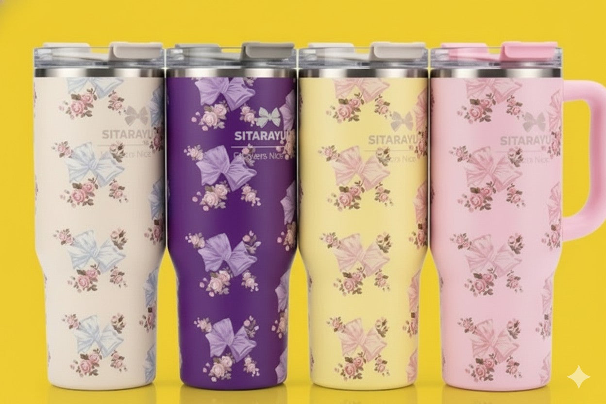 Premium Tumbler Insulated Stainless Steel Travel Mug with Handle & Straw 30oz STANLEY