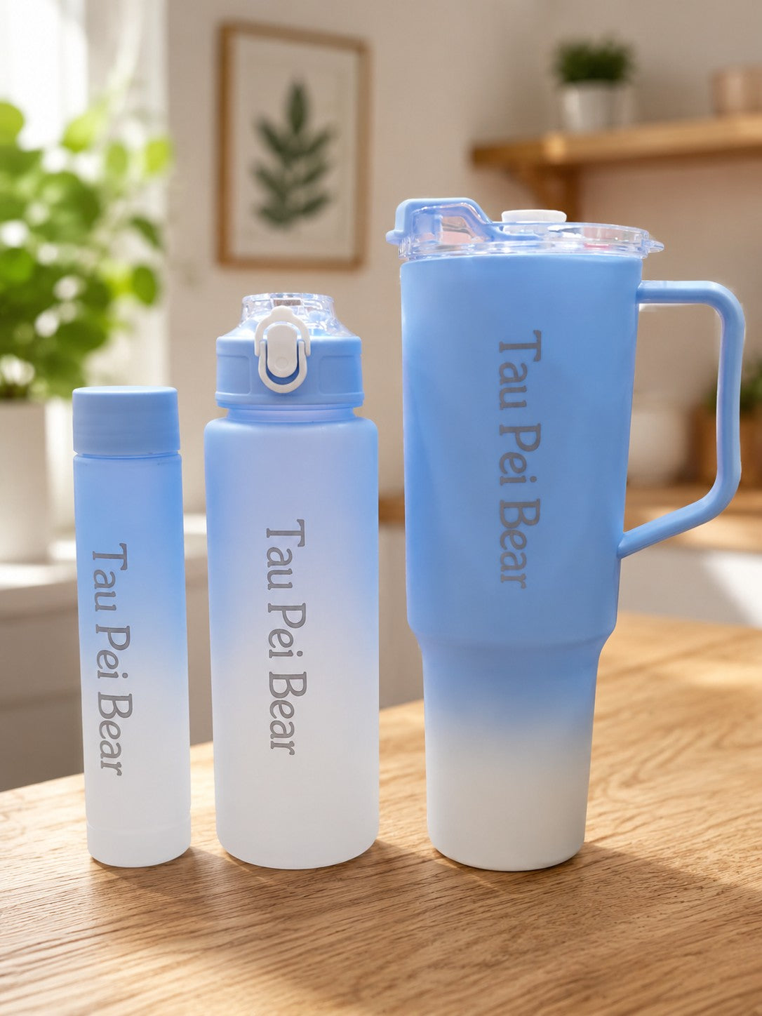 Tau Pei Bear Tumbler Premium 3-Piece Insulated Bottle & Tumbler Gift Set
