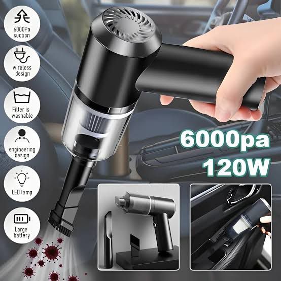 3 in 1 Car Vacume cleaner chargeable ,Wireless Design