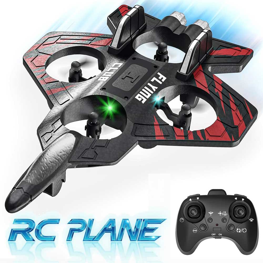 RC Flying Plane Drone – 2.4GHz Remote Control Aircraft with LED Lights & Stable Flight