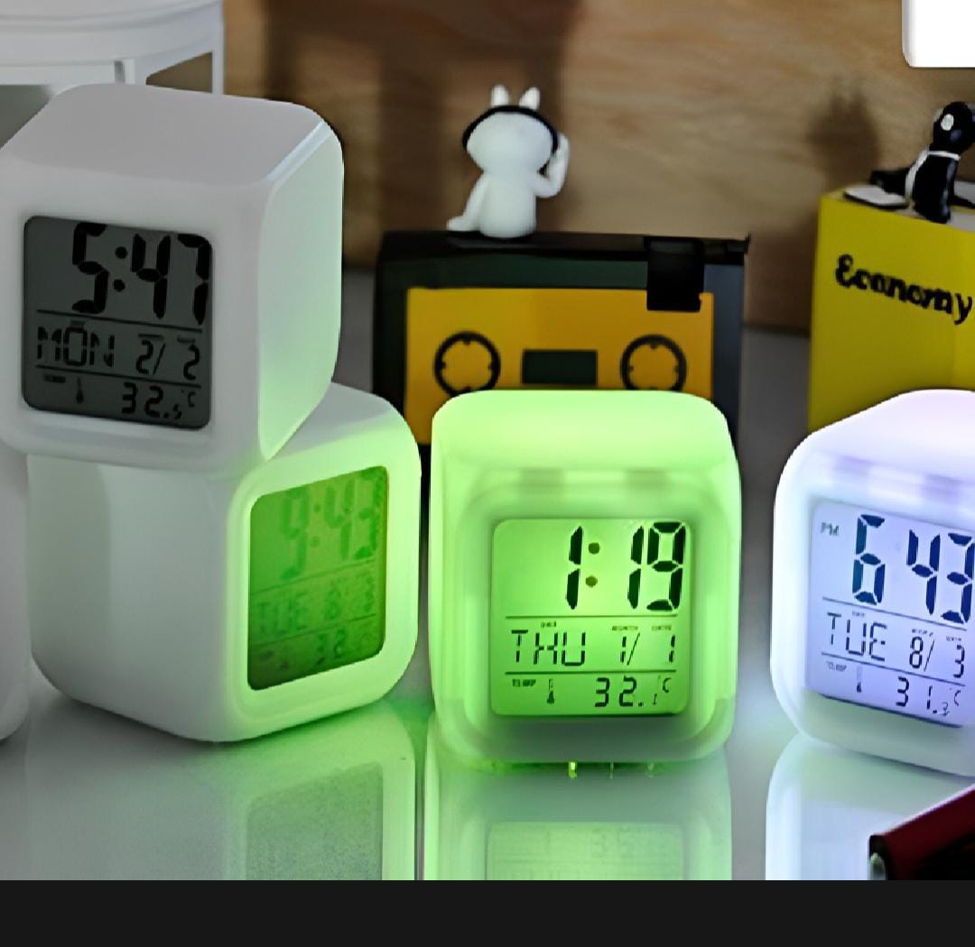 Customize Digital alarm clock with temperature display touch LED Display