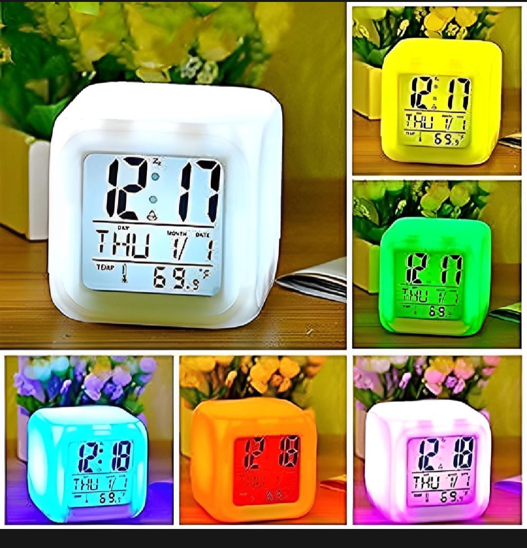 Customize Digital alarm clock with temperature display touch LED Display