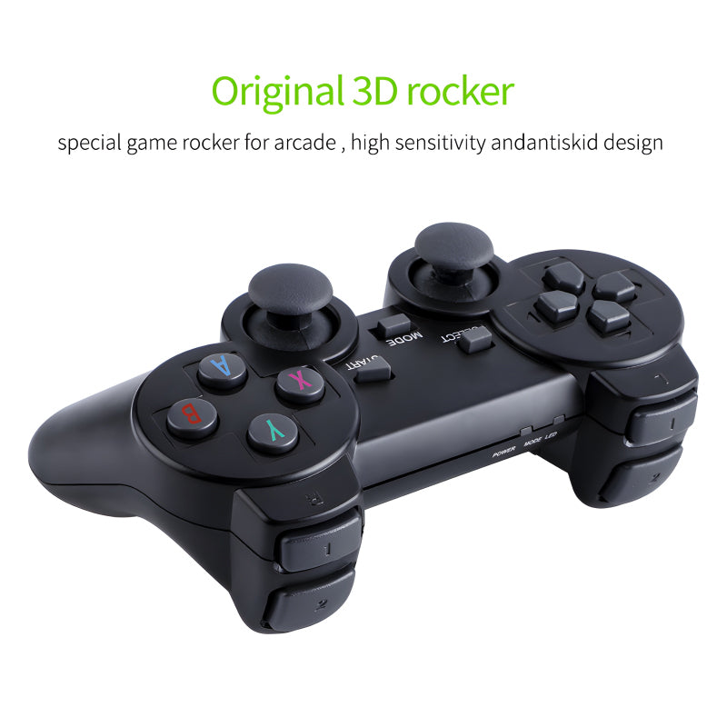 M8 HDMI Game Stick Lite Console – 64GB | 10,000 Retro Games | Dual Wireless Controllers | 4K Plug & Play Gaming System