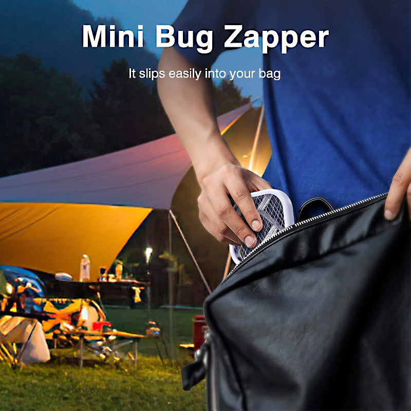 Mini 2-in-1 USB Electric Mosquito Racket & UV Bug Zapper Lamp – Portable Rechargeable Insect Killer