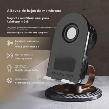 Bluetooth Mobile Phone Holder with Membrane Bass Speaker