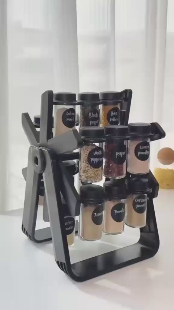 Spice Rack Organizer For Kitchen 360° Rotating (18 Jar)