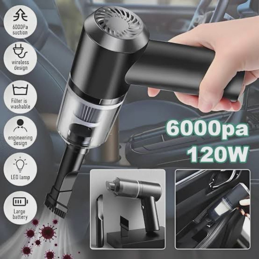 3 in 1 Car Vacume cleaner chargeable ,Wireless Design