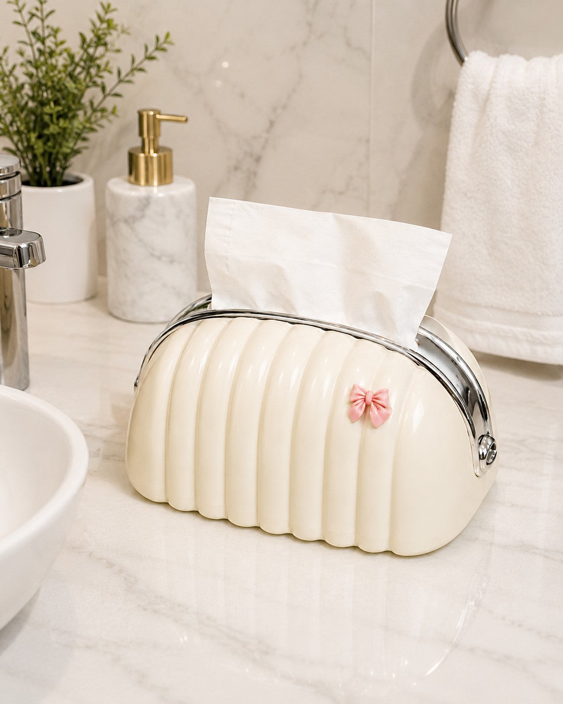 Elegant Shell Tissue Box Holder