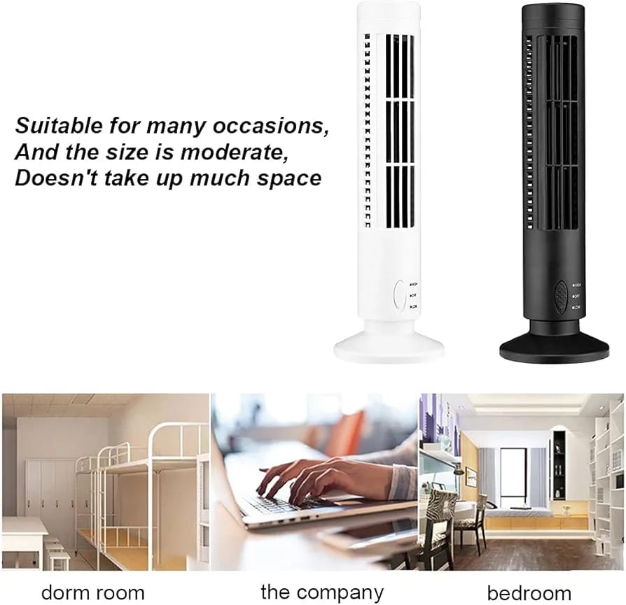 Portable Electric Tower Fan with charging USB
